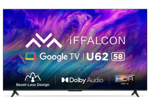 iFFALCON 147 cm (58 inches) 4K Ultra HD Smart LED Google TV iFF58U62 (Black)